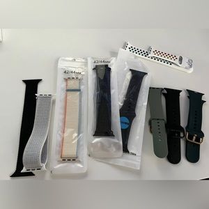 Lot of 9 Apple Watch Bands 42/44mm - New & Used